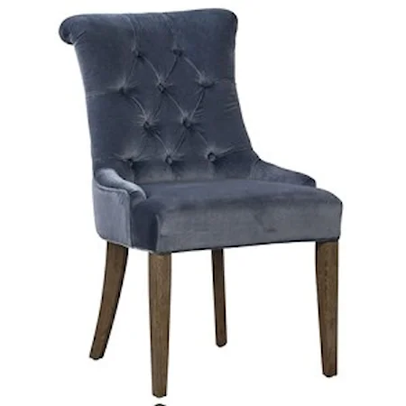 Reed Dining Chair with Diamond Tufting